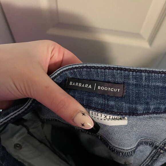 NYDJ Womens Blue Medium Wash Stretch High Rise Barbara Bootcut Jeans Size 10 - Picture 4 of 9